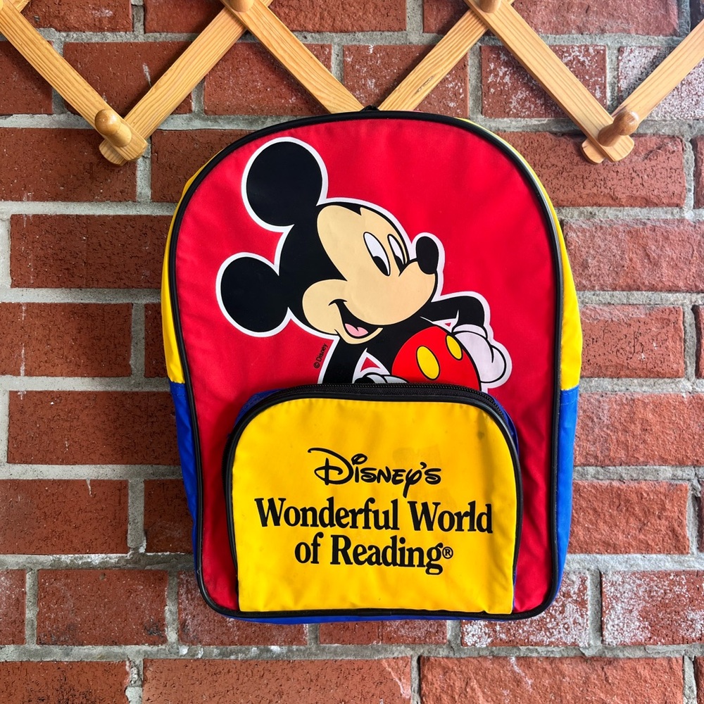 Vintage Disney Mickey Mouse Colourblock Toddler Backpack